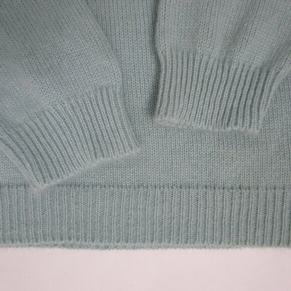 Blue CASHMERE Sweateshirt Pullover Knit Sweater Cuddly Luxury - Picture 8 of 12